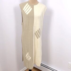 Luxurious Vintage Lambswool Angora Blend Midi Layering Tunic Vest Size L
